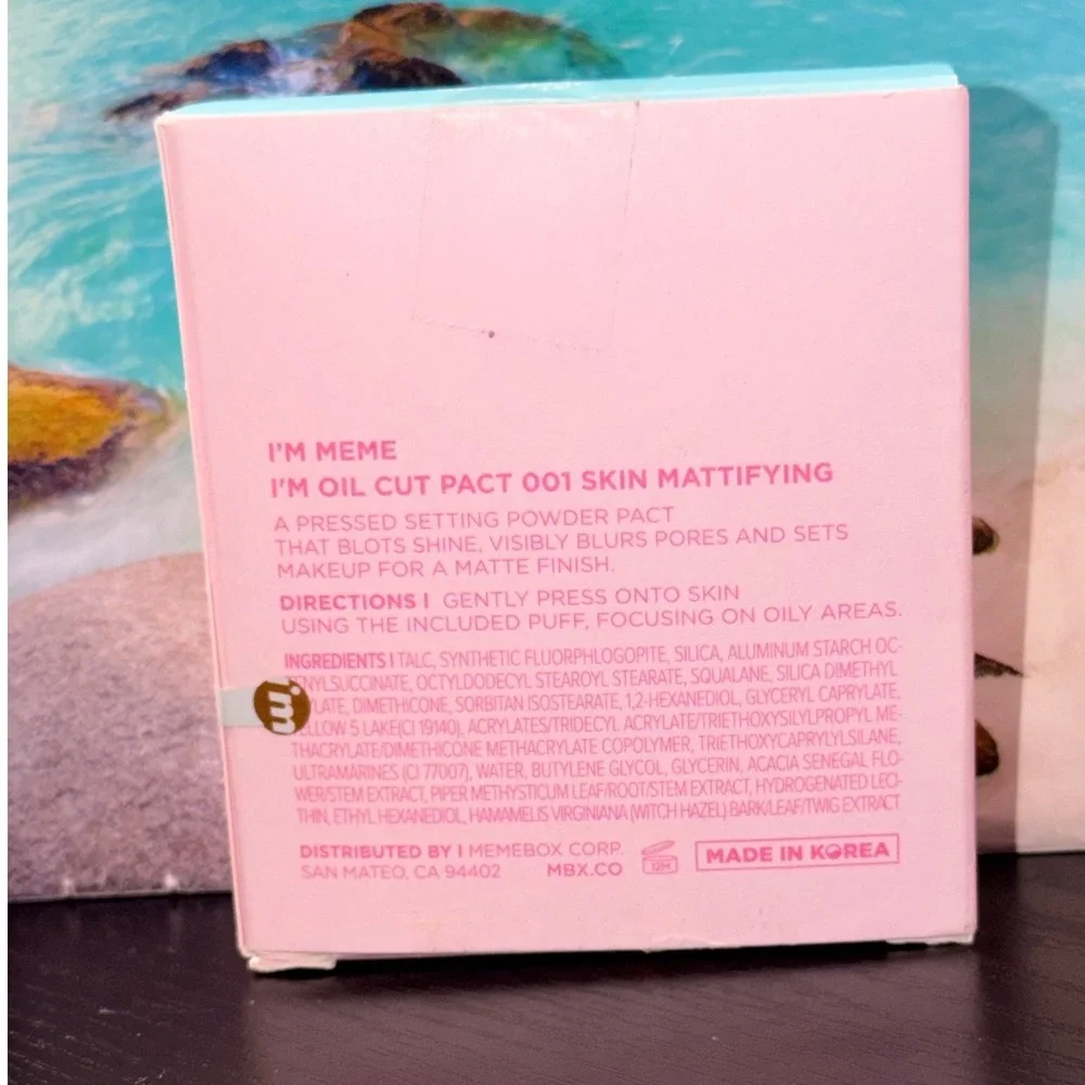 I'm Meme I'm Oil Cut Pact 001 Skin Mattifying Pressed Setting Powder 9.5g New